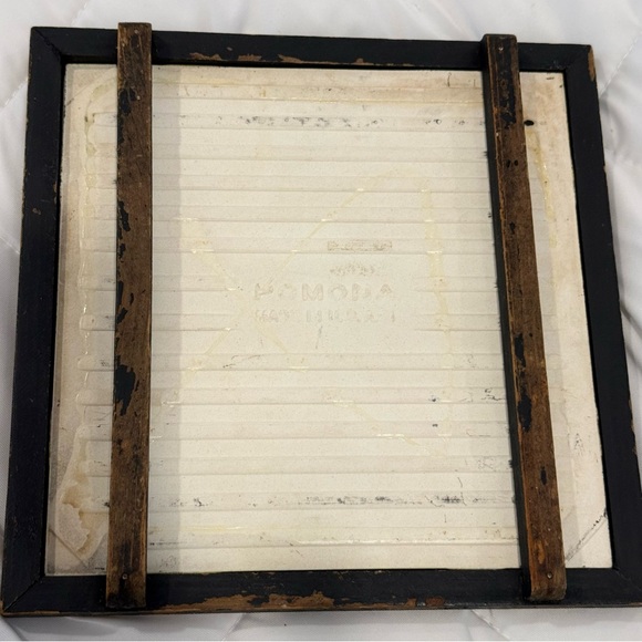 Vintage MCM Pomona Ceramic Tile Co. Abstract Fluid Art, Handmade Frame Trivet - Picture 3 of 6